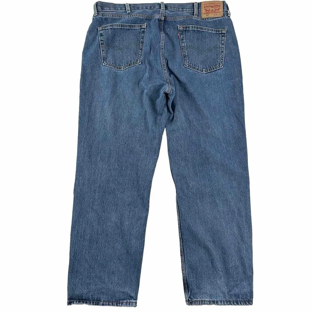 Levi's Mens 40x32 550 Blue Jeans Relaxed Straight Cotton‎ Denim Medium Wash EUC